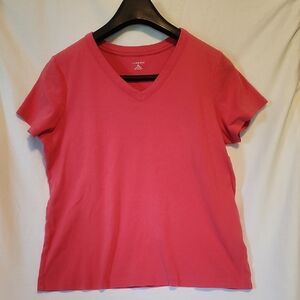 Lands' End Women's Coral V-Neck Top